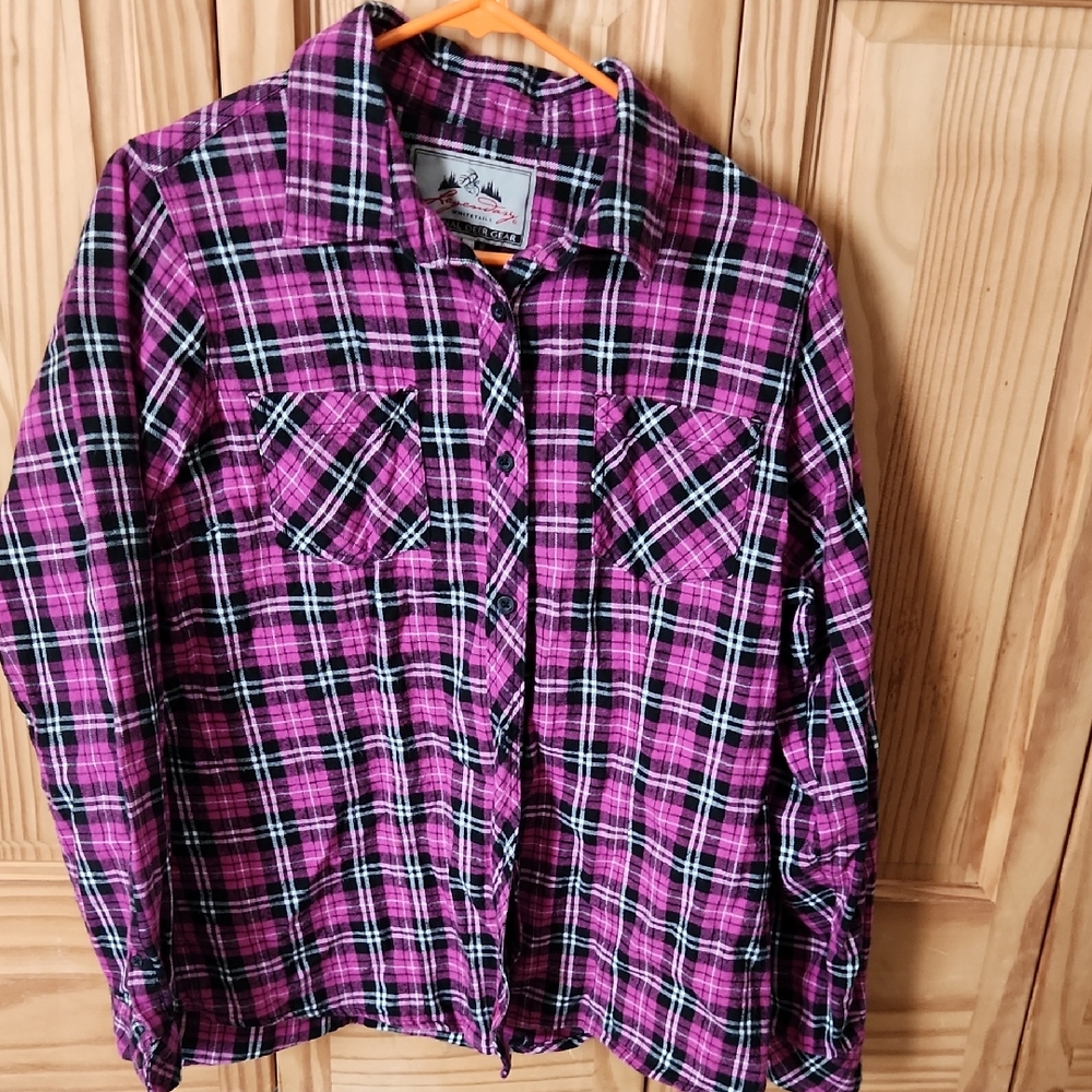 Legendary Whitetails Pink and Black Plaid Shirt